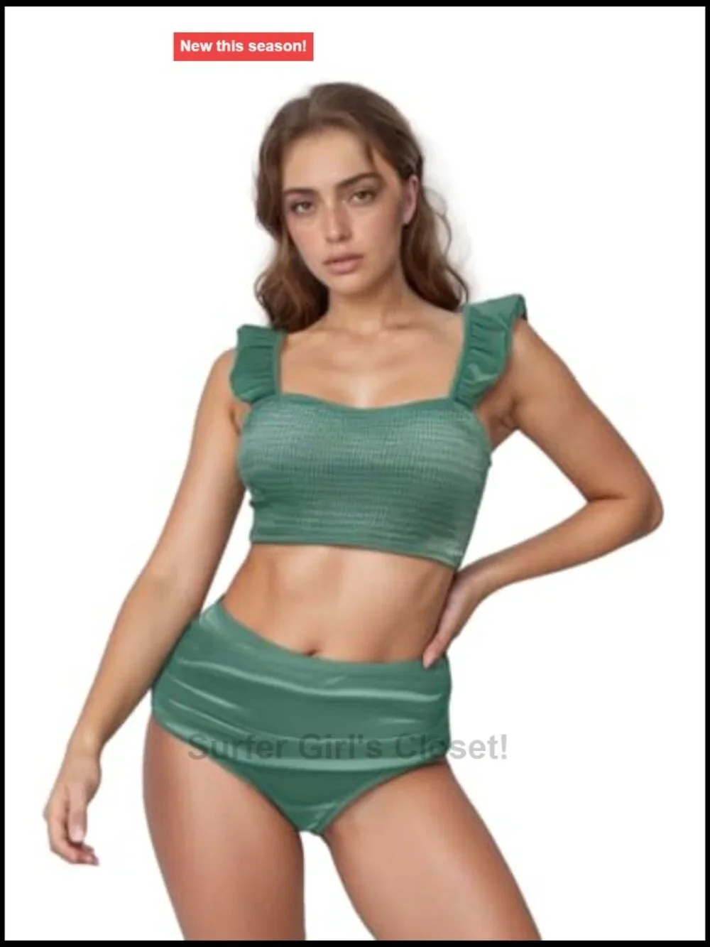 Smocked Ruched Two Piece Bikini Set - Family Matching Swimsuits